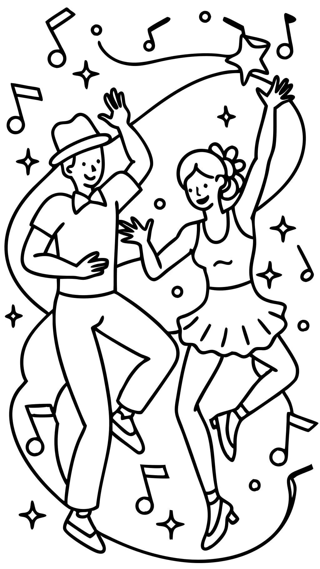 dance coloring page